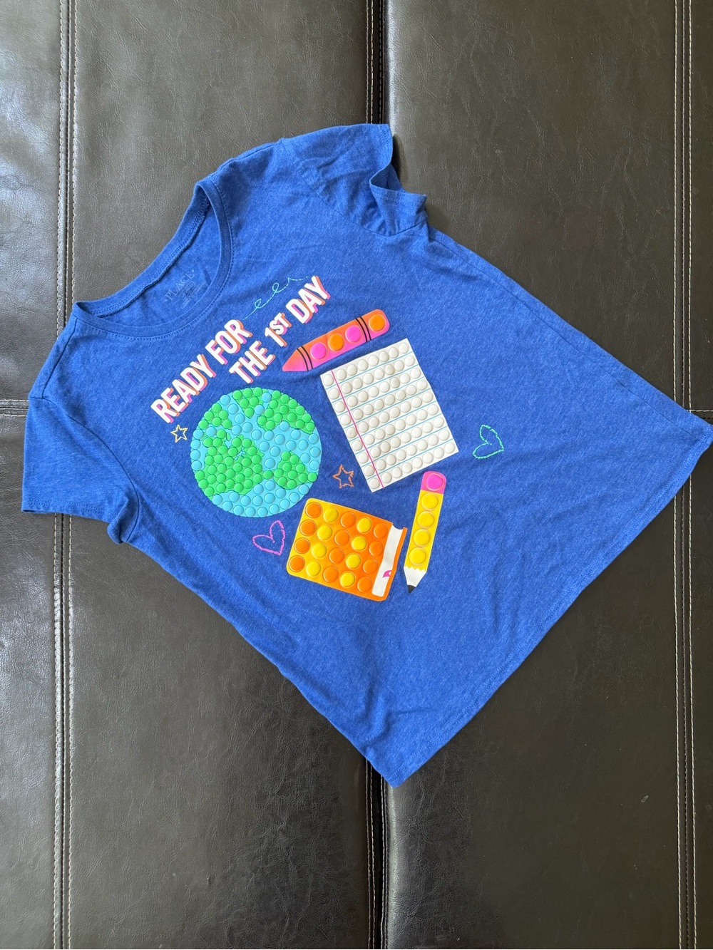 Place - Girl’s “Ready For the 1st Day” School Pop-It Design Tee